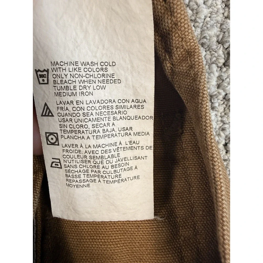 Dickies Youth 6 Brown Duck Canvas Bib Overalls Carpenter Workwear Utility